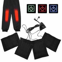 USB Electric Heating Pads Cloth Warming Heated Clothes Vest Jacket Pads Heater Sheet black