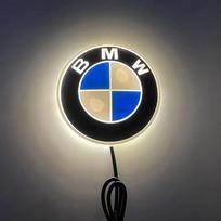 Interjero lipdukai BMW automobilio LED logotipas Priekinis galinis emblemos ženkliukas lemputė BMW E82 E90 E91 E92 E93 E60 E61 F10 F07 E39 E63 E64 F uzqf70 sbfu3 82mm balta