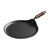Ne padengta ketaus keptuvė medine rankena blynų keptuvė virtuvės indai keptuvė indukcinė viryklė 26 cm/10.24 in juoda
