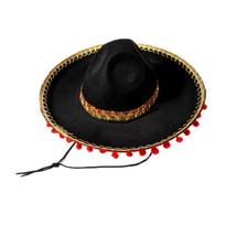 Mažas meksikietiškas sombrero skrybėlis su ir platu temai One Size balta