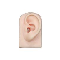 for Hearing Teaching Human Body Fake Ear Simulation Ear Silicone Ear Model Jewelry Earrings Display Left medium beige