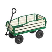 VEVOR Pull-Along Wagon for Kids,101 cm Toddler Wagons with Foldable Wooden Panel & Handle, Supports up to 250kg, 25.4cm All-Terrain Tires