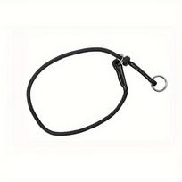 Patvarus ir patogus dresūros pavadėlis-kilpa dideliems šunims, juodo nailono dizainas M 50cm black
