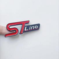 3D Metal Logo ST Line Grill Emblem Car Trunk Badge For Ford Edge Puma Kuga MDHU2 Mondeo Fiesta Ecosport Focus ST Sticker Accessories red