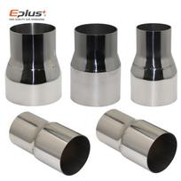 Universal Stainless Steel Straight Adapter Reducer Car Motorcycle Exhaust Muffler Pipeline Welded Pipe Multiple Sizes Available O.D 51mm-54mm gray