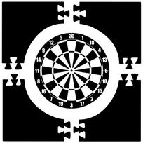 Dart Board Wall Protector Square Dartboard Surround Rings Light weight Foam Dartboard Backboard Wall Protection Board white