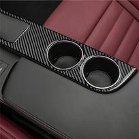 A57E-For Lexus IS250 IS200T IS300 IS350 2013- Carbon Fiber Center Console Cup Holder Panel Cover Decal Trim Parts Accessorie Carbon Fiber Pattern brown