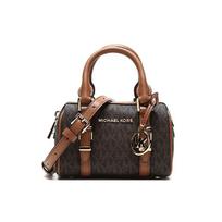 Michael Kors Bedford Metalinis Logotipas Žavesys Monogramos Spalvų Bloko Crossbody Rankinė Bostono Rankinė Moteriškos Rankinės Gilios Rudos Spalvos 32F9G06C0B-252 Box(Basic Set+Box) brown