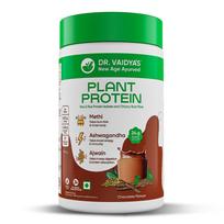 Dr. Vaidya’s Plant Protein Powder | Ayurvedic Pea Protein with Ashwagandha, Methi & Ajwain | 25g Protein per Serving | Muscle Gain, Energy & Wei