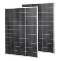 VEVOR 2 vnt. 100W dvipusiai saulės kolektoriai, 23% didelio efektyvumo N tipo monokristalinis PV modulis su MC4 išvestimi ir aliuminio rėmu 81.5 x 66 x 3 cm