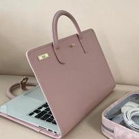 PU Nešiojamo kompiuterio krepšys Rožinis Apsauginis dėklas Nešiojamo kompiuterio apsauginis dėklas skirtas Macbook, Lenovo, Xiaomi, Huawei 14 inch gray