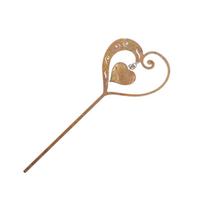 Antique Finish Heart Garden Decorative Ground Stake Metal Yard Stakes Rust Resistant for Outdoor Indoor Decoration 1