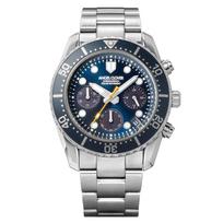 Angel Clover Sea Cruise Solar Watch SCC42SNV Men's Mineral Glass Navy Dial 42mm Water Resistant gray