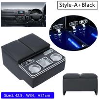 Toyota Hiace 200 Series DX Armrest Center Console Storage & Cup Holder Accessories black