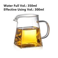 Heat-Resistant Clear Glass Tea Pitcher, Square Creative Chinese Tea Set Accessory, Chahai, Milk Glass Coffee Pot, Water Jug gray