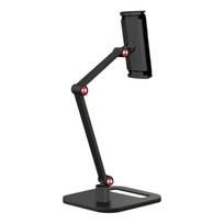 Adjustable Portable Folding Monitor Tablet Stand Arm 360 Degree Rotating Screen Holder Monitor Stand Desktop Assembly 1 black