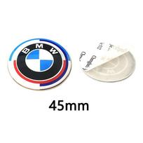 1/4/7Pcs Car Wheel Hub Center Cover Steering Wheel Center Sticker Auto Front Hood Trunk Logo For BMW 50th anniversary E36 E39 djbf00 white