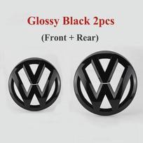2 vnt. ABS automobilio priekinių grotelių emblema, galinių bagažinės ženklelis, logotipas Volkswagen VW Golf 5 6 7 7.5 8 MK5 MK6 MK7 MK8 Polo Passat B8 Scirocco 11-18 Polo black