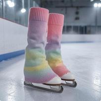 Figure Skating Kojų Šildytuvai Megzti Su Cirkoniais Sportinis Aksesuaras Treniruotėms, Šiluma Light Gradient M gray
