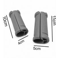 N-Type Fitness Barbell Grip Sleeves for Biceps Training and Grip Strength Enhancement Large, pair gray