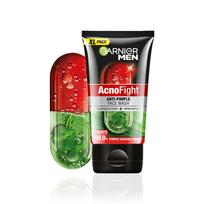 Garnier Men, Anti-Pimple Face Wash, Repairs Skin & Balances Oils, AcnoFight, 155 g red