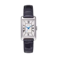 Autorizuotas platintojas MATOW Laikrodis mw004003 Oborozuki Kvadratinis Sidabrinis Juodas Odinis [MATOW] Moteriškas [Tsuki] white