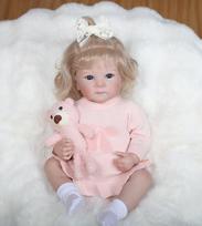 Lifelike 50 cm Reborn Baby Doll Full Silicone Vinyl Newborn Babies Dolls 3D Skin with Visible Veins Toddler Christmas Gift Toy 18 inch white