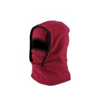 Double Layer Balaclava Cycling Cap Fleece Cold-proof Warm Hat Mask Neck Protection Thicken Ear Protection Hat Women Men vyno raudonos spalvos