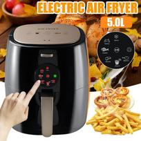 1350W 5L 360 Degree Multifunction Air Fryer Chicken Oil free Air Fryer Health Fryer Cooker Electric Deep Airfryer Electronic version gray