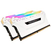 CORSAIR VENGEANCE RGB PRO DDR4 Memory 32GB (16GB x 2) 3200MHz Intel XMP Compatible CL16 Desktop PC White CMW32GX4M2E3200C16W