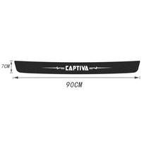 Anglies pluošto automobilio durų slenksčio apsauginės plokštelės Lipdukai Anti Scratch Decal For Chevrolet CAPTIVA Logotipas Bagažinės Bamperio Juostelės Lipdukai black