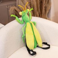 Insect Series Dragonfly Mantis Backpack Realistic Dragonfly Stuffed Animal Plush Toys Creative Bag Birthday Gifts For Kids yellow