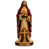 Rankų darbo Jėzaus statulėlės Šventas 3D karoliukų rinkinys pasidaryk pats, Krikščioniškas kryžius Tikėjimas Maldos, Mielas pradedantiesiems Dvasinė namų puošyba Karoliukų amato rinkinys, Žingsnis A brown