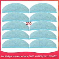 10PCS Mop Cloth Pads for Philips Homerun Serie 7000 XU7100/01 XU7100/02 Spare Parts Household Cleani less