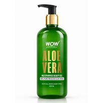 WOW Skin Science 99% Pure Aloe Vera Gel for Face, Skin & Hair - 500ml | Ultimate Gel For Glowing Skin | For Both Men and Women | No Parabens, Miner green