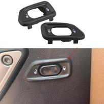For 2011-2018 Jeep Wrangler JK Door Lock Switch Plastic Bezel 2Pcs #68185911AA black