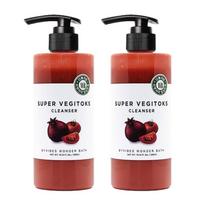 WONDER BATH Vegitoks Cleanser Red Deep Pore Detox Bubble Cleanser 300ml x2 brown