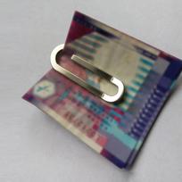 Nerūdijančio plieno plona kišeninė pinigų sąvaržėlė Piniginė Metalinė plieno sąvaržėlės spaustuko aplankas banknotų segtukas Grynųjų pinigų ID kreditinės kortelės pinigų laikiklis sidabras