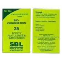 SBL's Bio-Combination No.25 Homeopathic Tablets Digestive Comfort Support 25 gm Pack Of 3 Natural Wellness Tablets