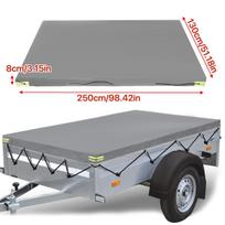 600D 150-260cm Kemperio Priekabos Stogo Markizė Palapinė Apsauga Nuo Dulkių Vandeniui Atspari Kelionėms Stovyklavimui Universali 250x130x8cm gray