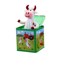 Metalinė klasikinė muzikinė dėžutė Su muzikos lizdu Jack in the Box Mielas vaikiškas muzikos žaislas Mergaitei Berniukui Gimtadienis Farm gray