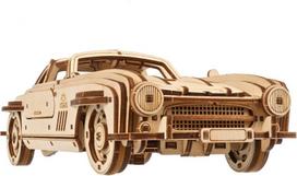 Ugears Double Door Sports Coupé - 3d medinis dėlionės automobilis - modelio rinkinio automobilis su ikoniškomis dvigubomis durimis - 3d dėlionės konstravimo rinkinio medinis modelis - idealus modelio rinkinys suaugusiems ir modeliavimo entuziastams