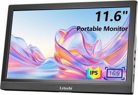 Monitorius Lrtzcbi nešiojamas monitorius 11.6 colių mažas monitorius Hd 1366 x 768p Led ekranas dvigubas Usb C/hdmi, įmontuotas garsiakalbis/stovas nešiojamam kompiuteriui Pc telefonui Mac Ps4/5 Xbox