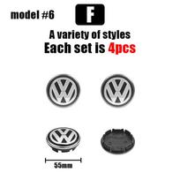 4 vnt. Volkswagen ratų centriniai dangteliai 56mm 65mm 70mm ratlankio dangtelis VW Golf 4 5 6 7 Polo Passat B5 B6 B7 Touran CC priedams gray