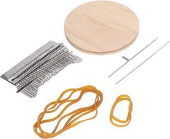 Duokon mini audimo staklės su 28 kabliukais kimšimui, mažos speedweave audimo staklės, medinės audimo staklės, "pasidaryk pats" audimo taisymo įrankis džinsams, kojinėms ir drabužiams