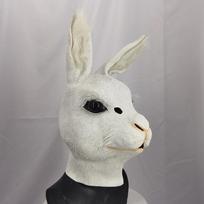 Bestseleris Velykų Baltas Triušio Galvos Kaukė Latekso Pliušinis Gyvūno Kaukė Helovino Kamuolio Šventės Triušio Kaukė Rabbit Head Mask gray