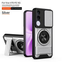 For Vivo V70 FE Case Vivo V70 FE Cover Vivo V70 FE Phone Case Magnetic Holder Military Armor Camera Protection Cover vivo V70 FE black