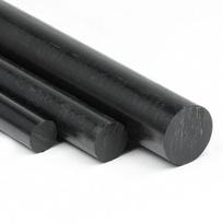 Poliamido pa6 apvalus strypas juodas, skersmuo 80 mm, plastiko strypas, ilgis 1500 mm, poliamido apvali medžiaga, supjaustyta pagal dydį
