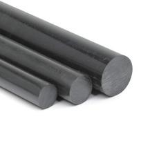 Pom apvalus strypas, skersmuo 80 mm, ilgis 1000 mm, vientisas plastikinis strypas, juodas