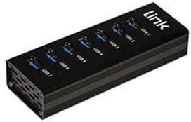 Link Lkhub37 7 prievadų Usb 3.0 aliuminio šakotuvas su maitinimo šaltiniu